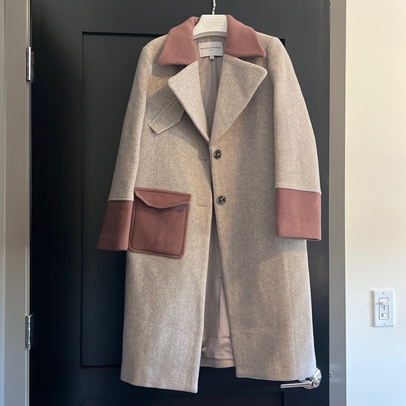 Petite Studio NYC- Hailey Wool Coat (Oatmeal) - Picture 3 of 5